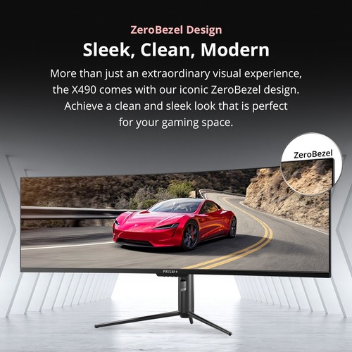 PRISM+ X490 49" Super Ultrawide Curved 144Hz 7ms DFHD LED Gaming Monitor - Picture 11 of 12