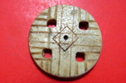 BONE ENGRAVED PENDANT HAND MADE NATIVE AMERICAN INDIAN 1800S ANTIQUE ORIGINAL EX — photo 1