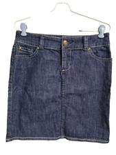 New York  Co Womens denim blue jean Skirt Size 4 Waist 30" Length 18"