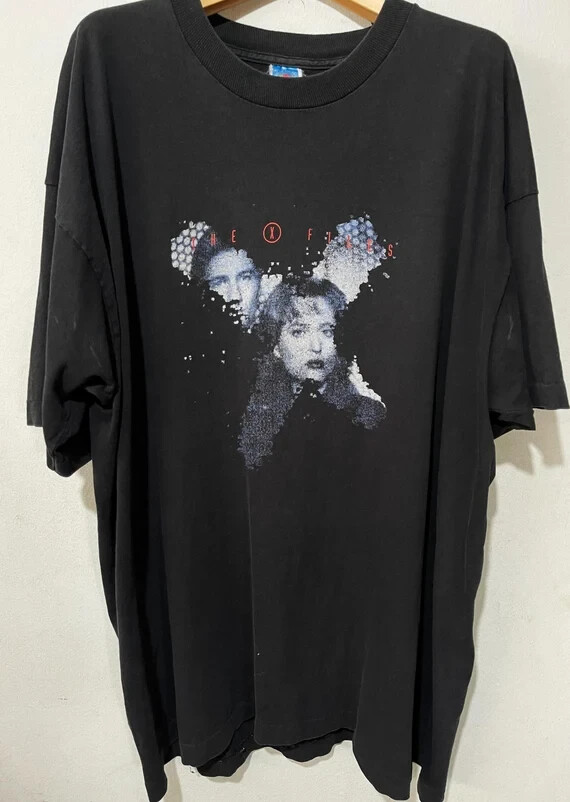 F*e様 【vintage】The X Files L Vintage 90s The X Files Shirt Black Color Reprint Unisex SHirt