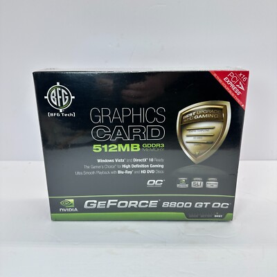*NEW SEALED* BFG Tech nVidia GeForce 8800 GT OC 512MB GDDR3 PCI-Express 2.0 x16