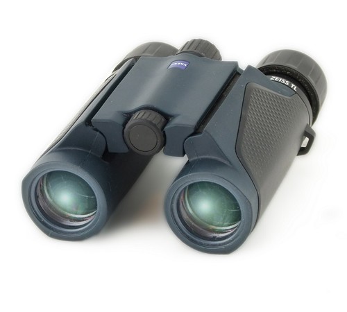 Zeiss TL Pocket Binoculars 10x 25mm Blue / Black w. Carry Bag. Pristine Glass