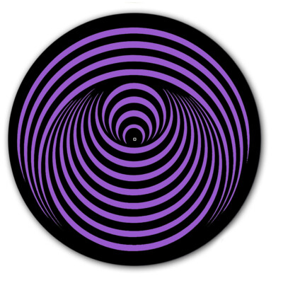 DJ Vertigo Purple Record Label 7'' inch Slipmat Portablism Turntable Slip Mat x1