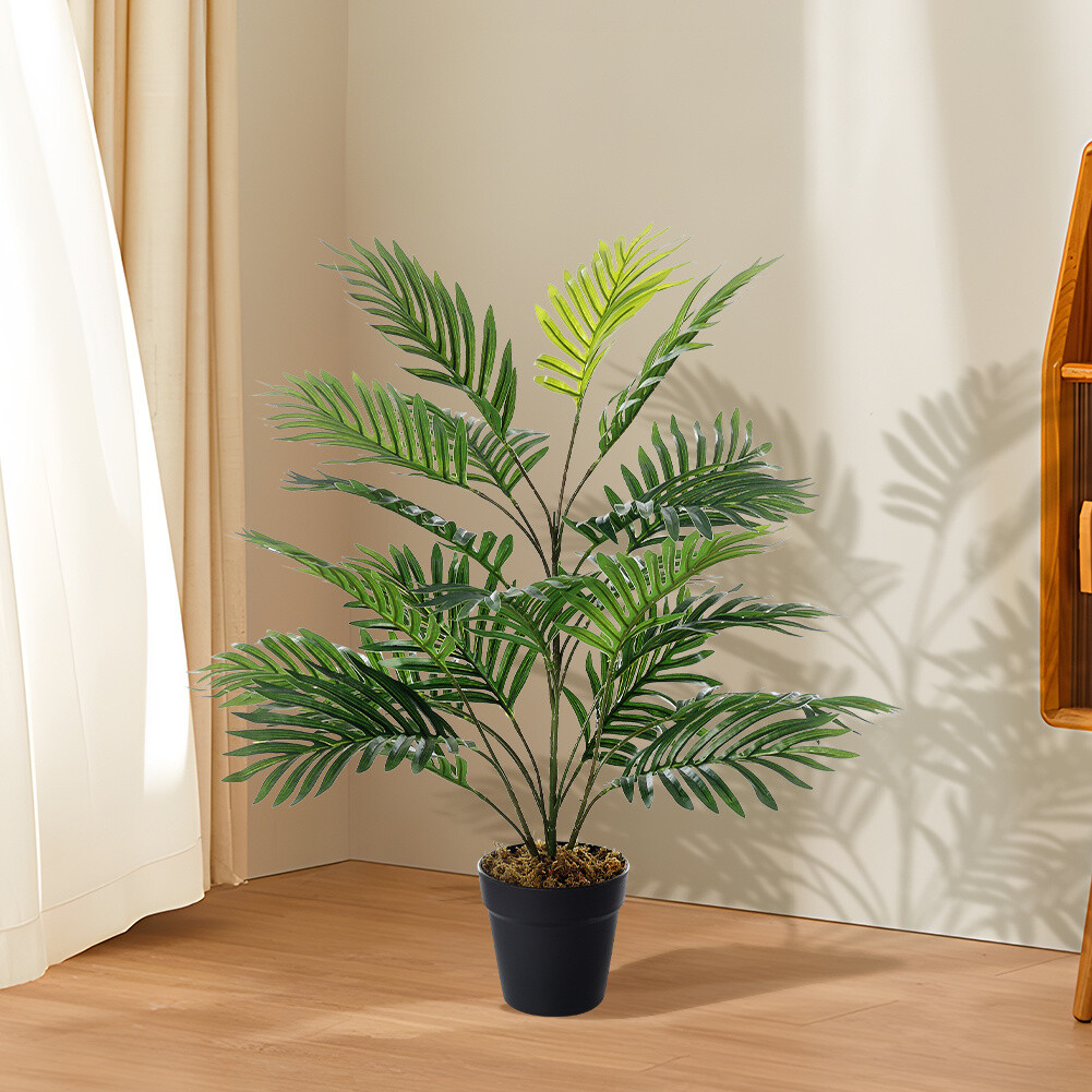 Artificial Palm Plant Realistic Fake Tree Potted Indoor Outdoor