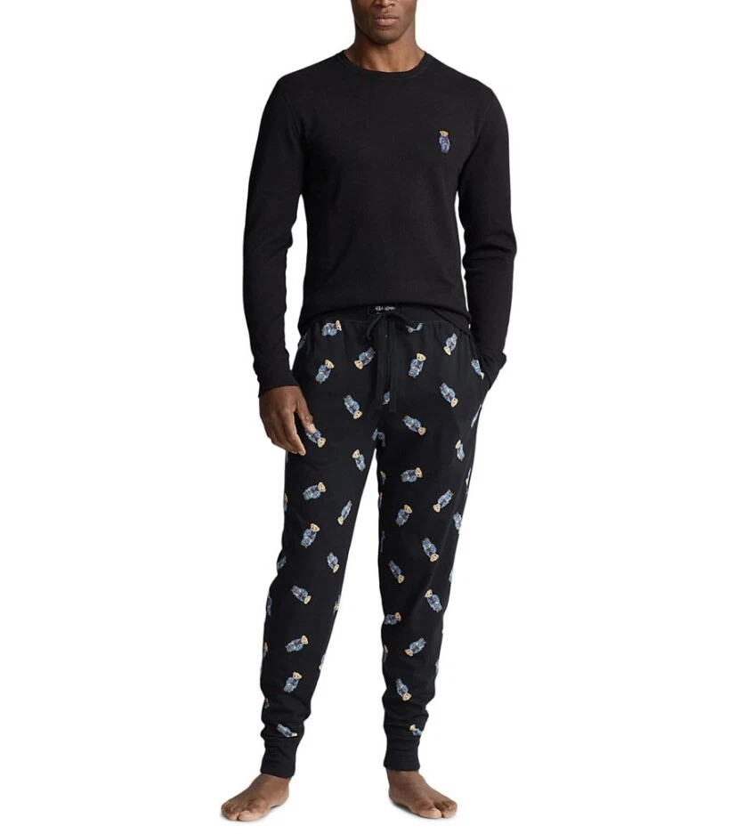 NWT Men s Polo Ralph Lauren Polo Bear Jersey Sleep Jogger M L MSRP 49.50