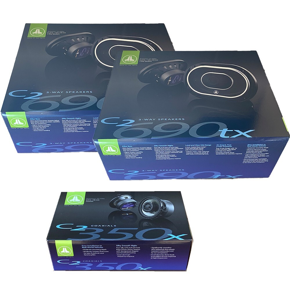Автомобильные динамики JL Audio C2-690TX 6x9 3Way и C2-350X 35 для фронтальнойзаднейприборной панели