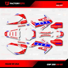 Red White & Blue Shift Racing Graphics kit fits Honda Crf250 04-05 Crf 250 Decal