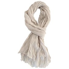 Summer Cotton Blend Crinkle Vintage Soft Scarf Fashion Solid Scarf Wrap Shawl...