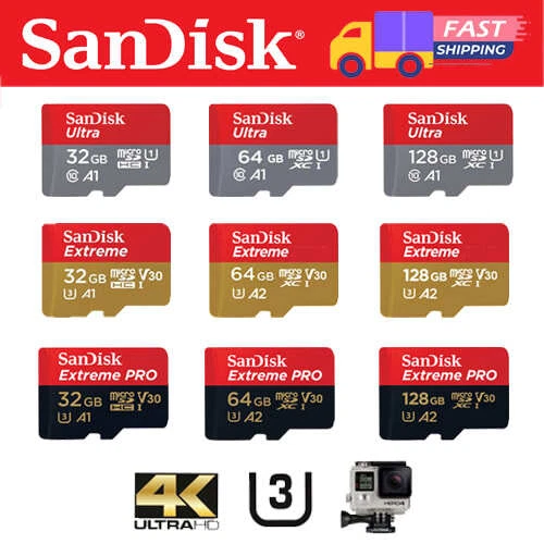 Micro SD Card SanDisk Ultra Extreme Pro 64GB 128GB 256GB 512GB 1TB Memory Card - image 3 of 4