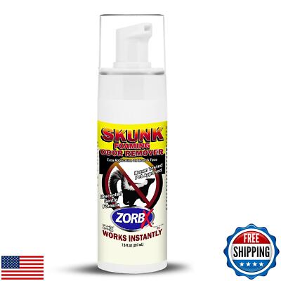 ZORBX Unscented Skunk Odor Remover Foam 7.5 FL Oz - Fast Acting Skunk Smell R