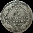 Pope Clement XII. 1734/5 Silver Carlino. Rome Mint. Papal State. Rare Over Date — photo 2