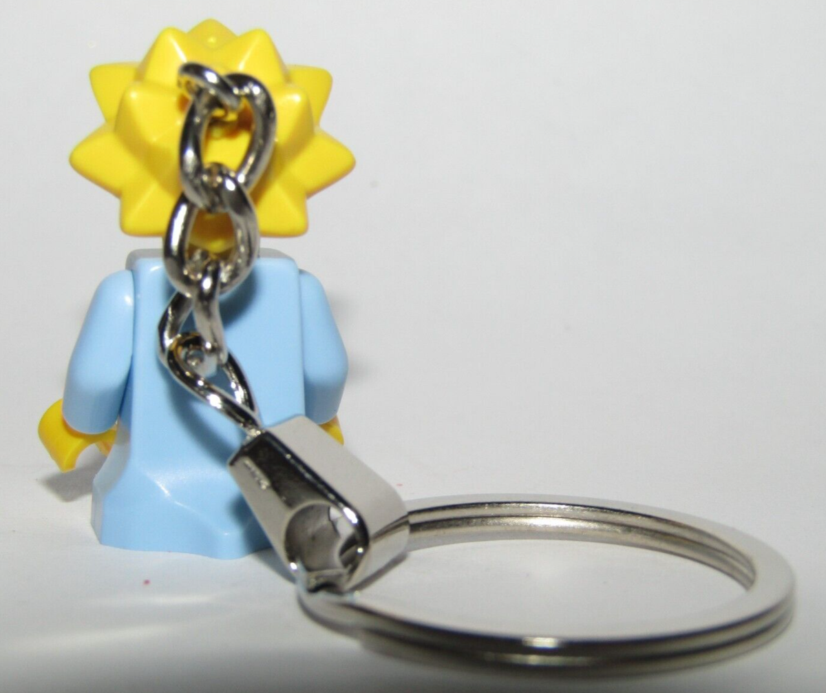 Lego Maggie Simpson Keychain + Present box - gift Simpsons