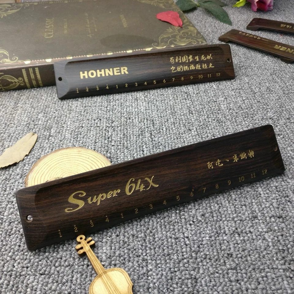 Handmade Sandalwood Cover Plate for Super 64x Sirius Scx-64 DIY Harmonica - Image 4 of 4