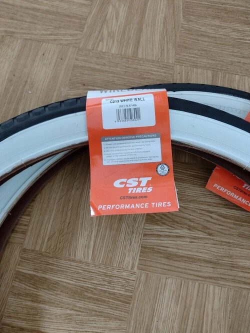 CST 2 x Weißwand Reifen 20 Zoll 20x1.75|47-406 (schwarz/weiß+2 Schläuche AV) - Bild 3 von 3