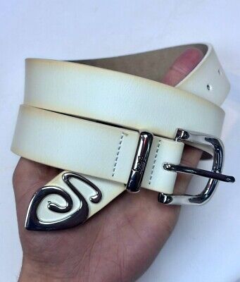 Vintage Stussy white Leather Belt Size S/M Spiked Bulldog Vintage Stussy white Leather Belt Size S/M Spiked Bulldog