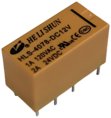 12V Relay DIP, Coil Arrangement: 2 FORM C (DPDT)