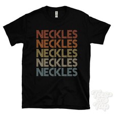 NECKLES REPEATED RETRO STYLE T-SHIRT mens & womens novelty cool name gift