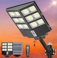 Gefolly 600W Solar Street Light Outdoor 60000LM Parking Lot Light Commercial NEW