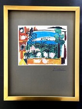 PABLO PICASSO+ ORIGINAL 1969 + SIGNED + HAND TIPPED COLOR + FRAMED