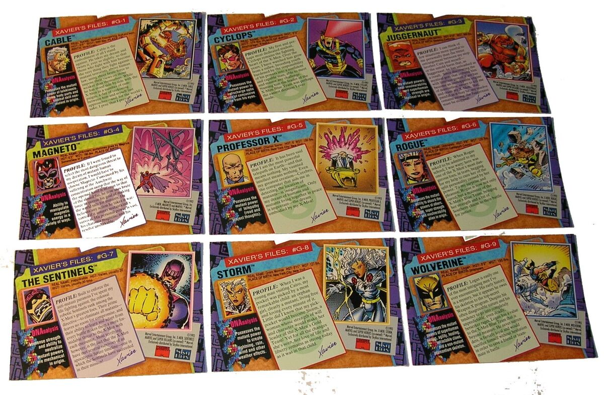 1993 Skybox Marvel X-MEN Series 2 'All-Time Greats' 9-Card 1993 Skybox Marvel X-MEN Series 2 'All-Time Greats' 9-Card