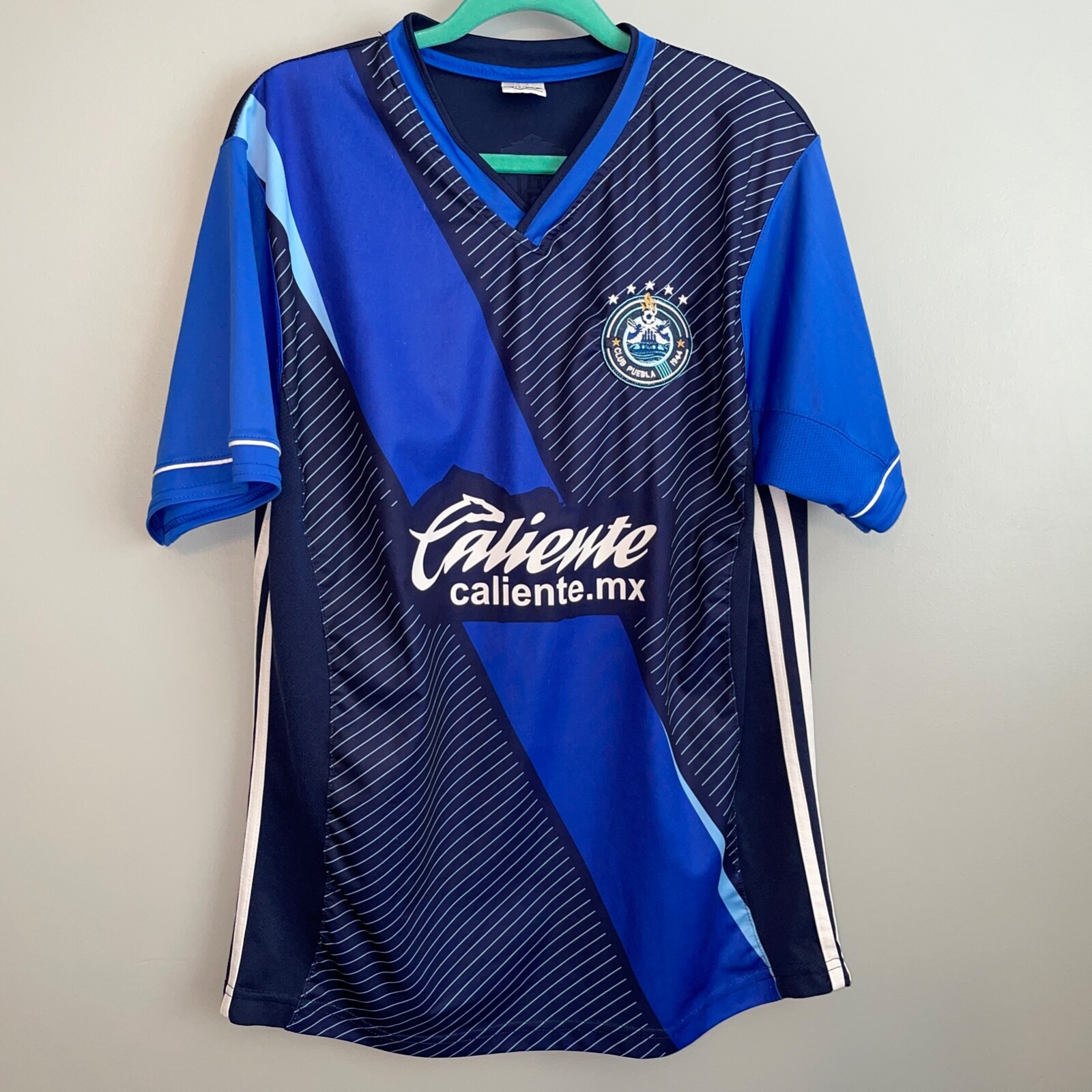 RARE Gool Mexico Club Puebla FC Futbol Soccer Jersey Navy & Blue #4 Adult Medium