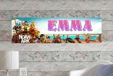 Noah's Ark - Personalized Name Poster Customized Birthday Wall Decor Banner