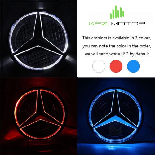 Car Front Grille LED Emblem Light for Mercedes Benz Illuminated Logo Star  Badge