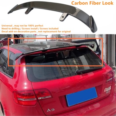 ABS Plastic Carbon Fiber RS 3 Style Rear Wing Roof Spoiler For Audi A3 8y Sportback RS 3 2021