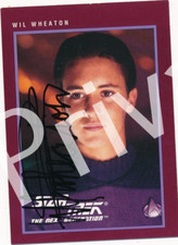 Autogramm Star Trek Wil Whearton 100% original handsigniert M1.12