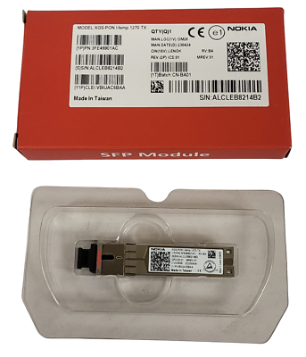 NEW Nokia XGS-PON I-Temp 1270 TX SFP Transceiver Module 3FE46901AC