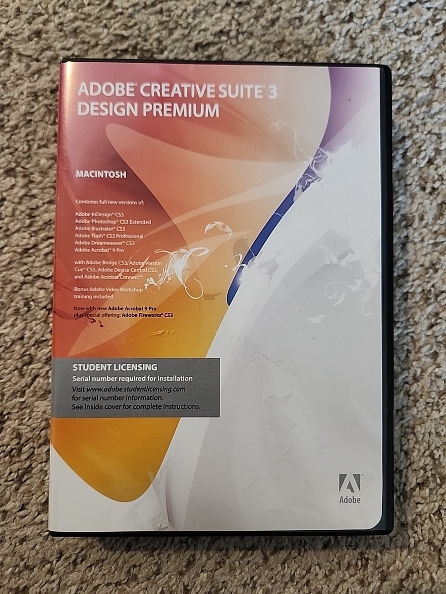 Adobe Creative Suite 3 Design Premium for Mac w/ Serial Number | eBay