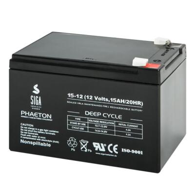 Akku 12V 15Ah AGM GEL Batterie kompatibel LC-RA1212PG1 LC-R1212PG1 LC-RA1215P1
