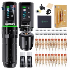 L3 Tattoo Kit, Cordless/Cord Complete Tattoo Gun Kit Pen Machine, 7 Strokes Leng