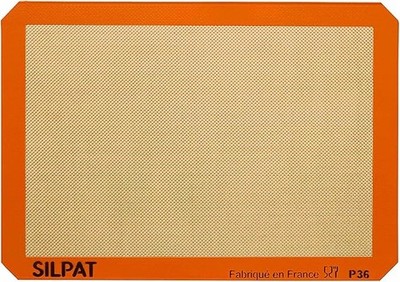 Silpat Original Cookie Size Silicone Rectangular Baking Mat - Orange