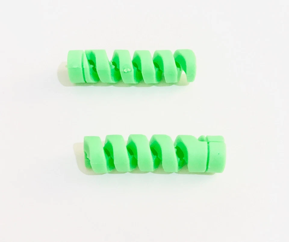 Spiral Cable Protector Wire Organizer Smartphones Cable Holder Green - Image 2 of 4