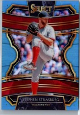 2020 Panini Select Carolina Blue Prizm /35 Stephen Strasburg #49