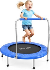SereneLife 36 Foldable Mini Trampoline for Kids - Compact Fitness Rebounder
