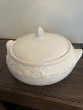 Ceramic Retro Large Soup Turin White Porcelain Serving Bowl