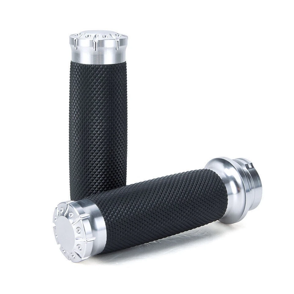 1" Motorcycle Hand Grips For Harley Road King Glide Softail Sportster XL Yamaha - Image 3 of 4