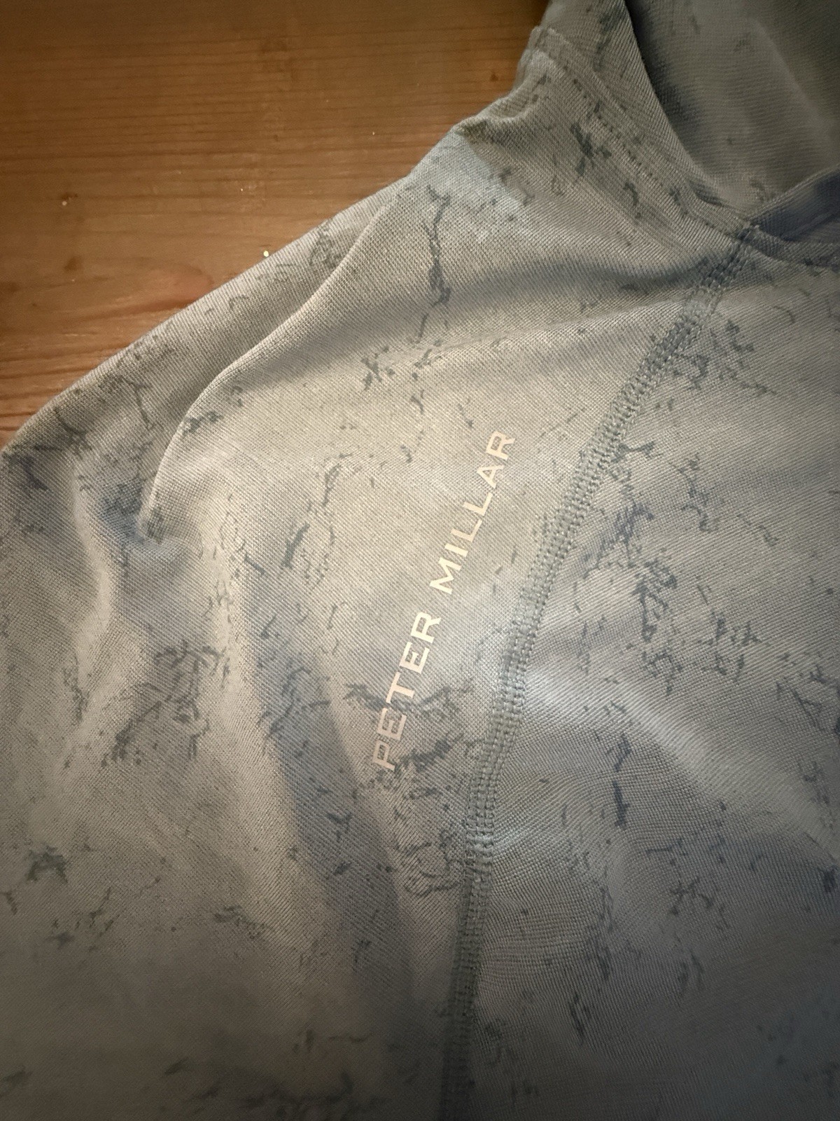 Peter Millar Light Gray Marbled Pullover Hoodie M… - image 3