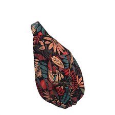 Tropical Floral Crossbody Backpack with Multi- Pockets Sling Bag Travel Boho