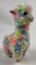 Ty Beanie Baby LOLA Llama Plush Neon Rainbow Tie Dye Stuffed Animal 8" NO TAG