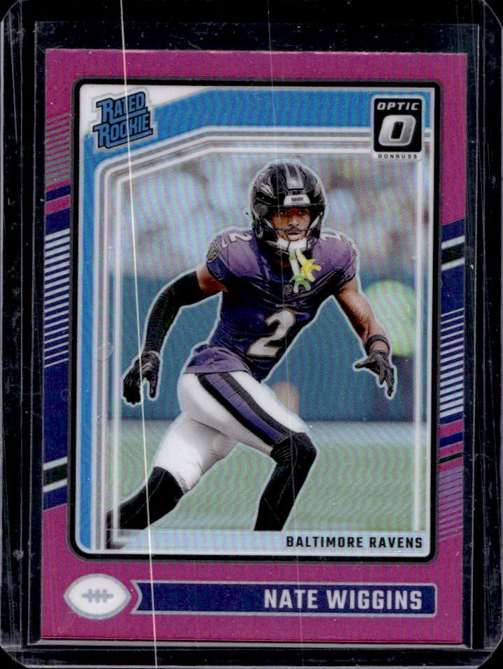 2024 Donruss Optic Nate Wiggins Pink Rated Rookie #281 Ravens