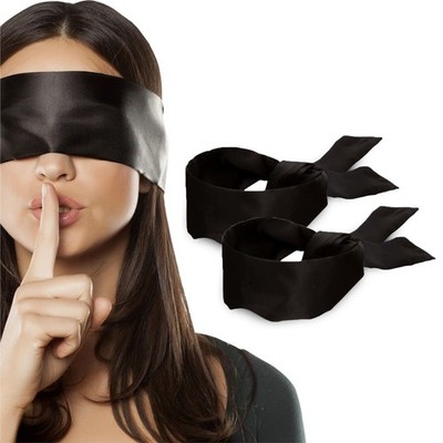 2 pcs Silk Satin Blindfold Eye Mask Sleep Mask Soft Satin Eye Cover Silk Sleepin