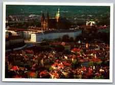 Postcard 1990s Prague Castle Lesser Town Czech Republic Aerial View