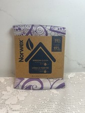 Norwex Window Cloth BacLock Microfiber 17.7 x 17.7 Purple Gray