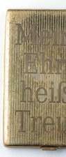 WW 2 GERMAN CIGARETTE CASE MEINE EHRE HEIFST TREU MY HONOR IS MY LOYALTY  Pz Div