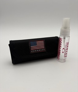 Oakley Sunglasses Soft Case, Eyeglasses Lens Cleaning Kit Black, American Flag