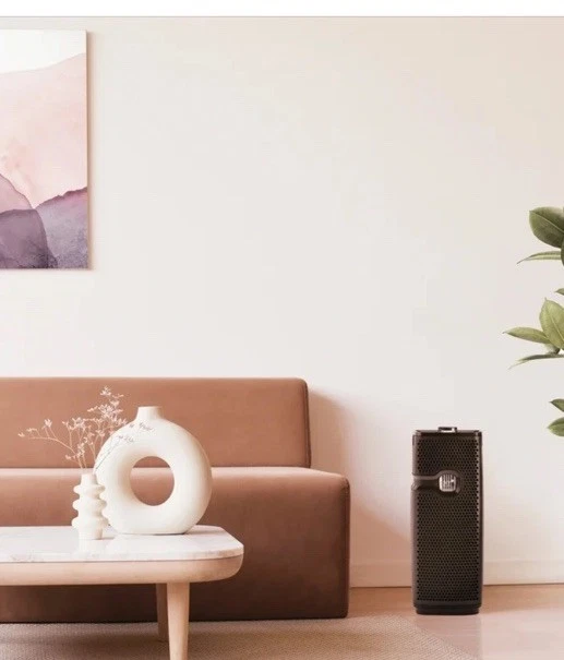 Mini torre Bionaire Aer1 con purificador de aire de filtración HEPA verdadero negro Foto 3 de 4