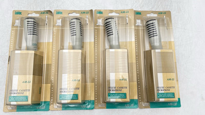 LOT OF 4 Vintage Labtec AM-22 Deluxe Cassette Microphone